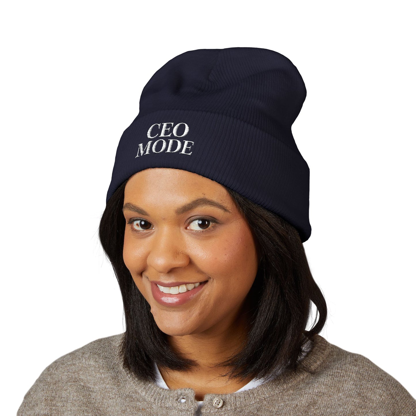 CEO Mode Embroidered Classic Cuffed Beanie