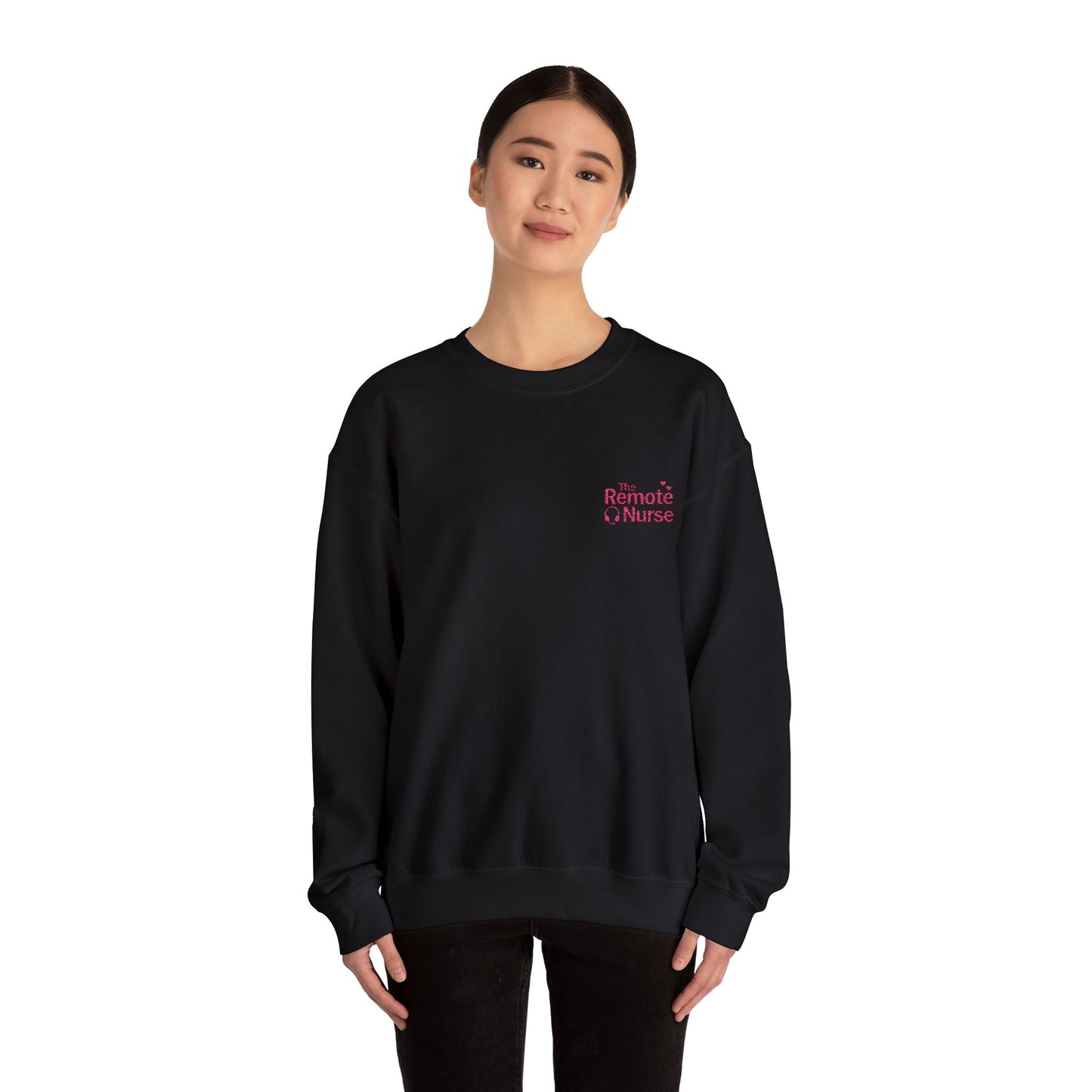 The Remote Nurse Embroidered Crewneck Sweatshirt