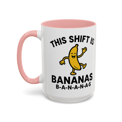 This Shift is Bananas Dancing Accent Mug (11, 15 oz)