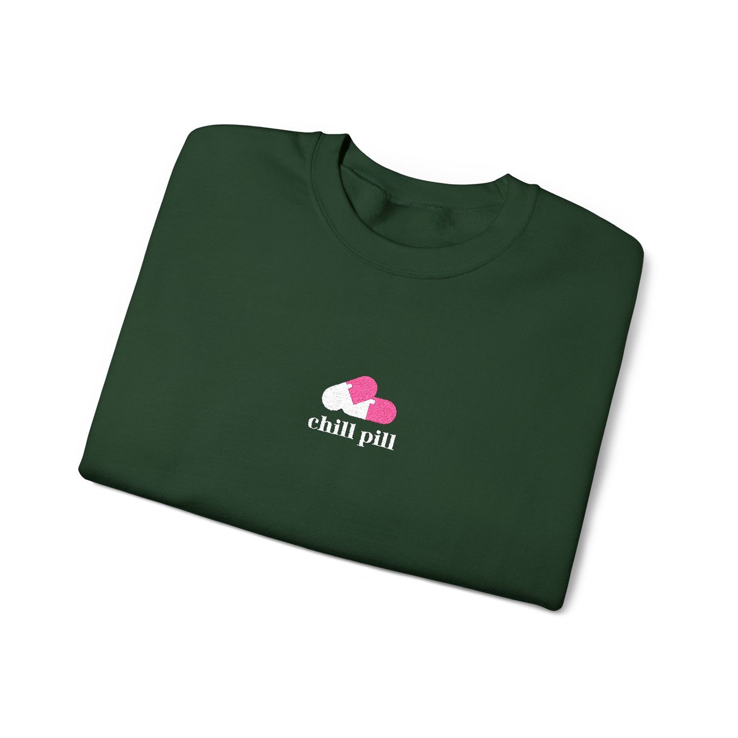 Chill Pill Embroidered Crewneck Sweatshirt