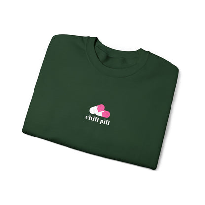 Chill Pill Embroidered Crewneck Sweatshirt