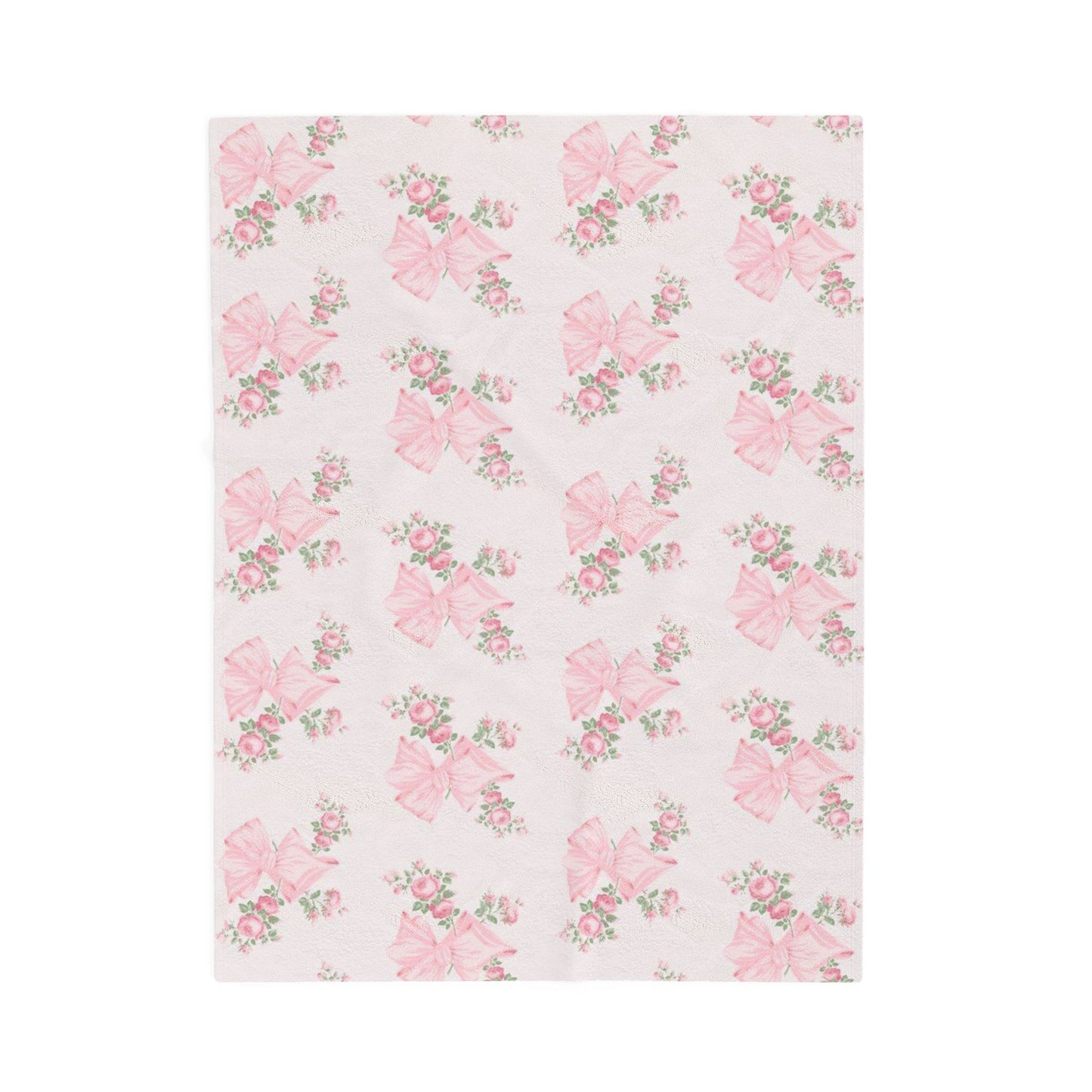 Rosa Beaux Pink Velveteen Plush Blanket