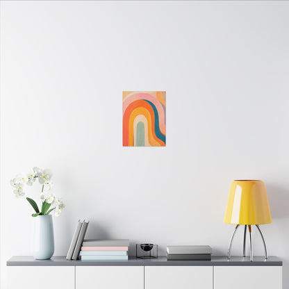 Retro Rainbow Arched Matte Canvas — Stretched Wall Art