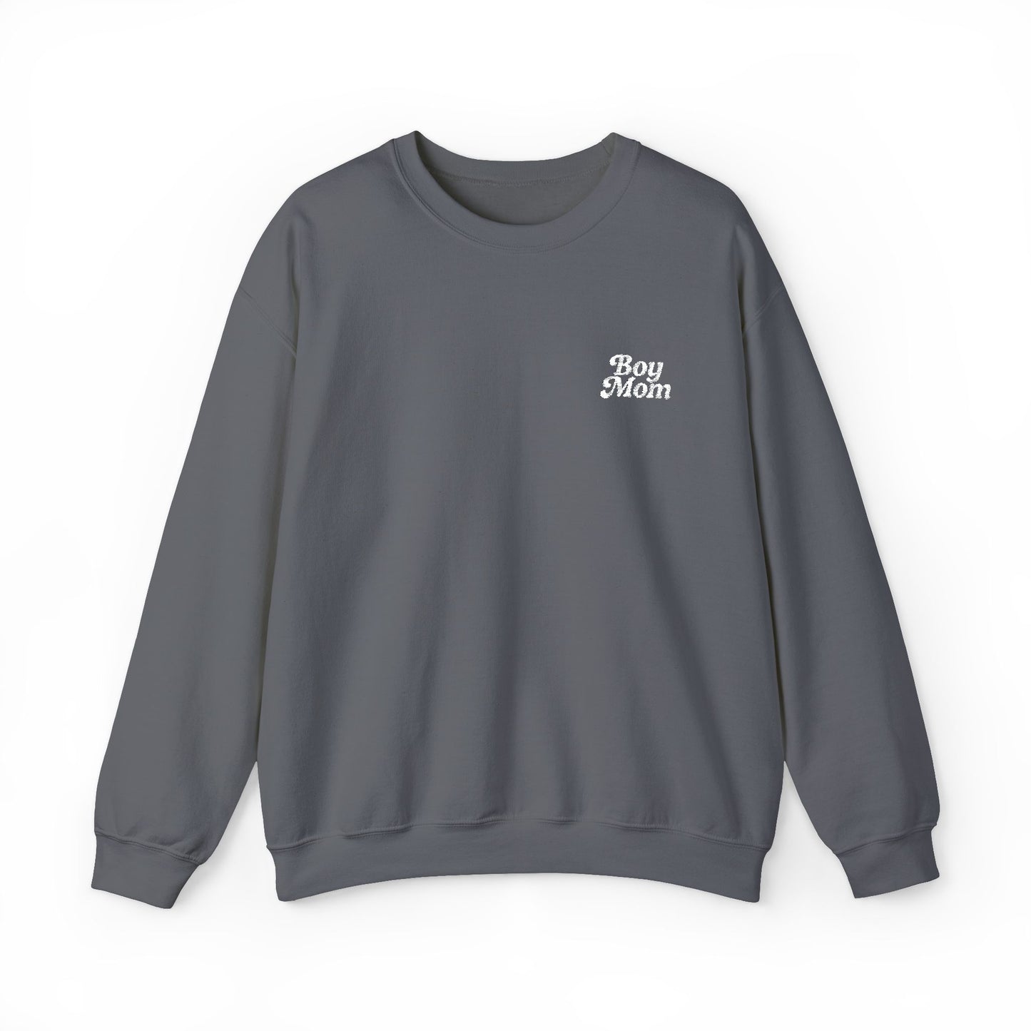Boy Mom Retro Embroidered Crewneck Sweatshirt