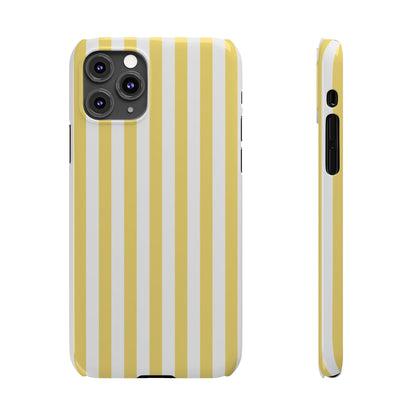 Yellow Striped Summer Slim iPhone Case