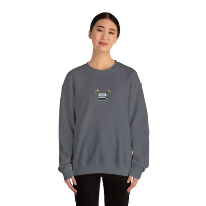 Call Me Beep Me Pager Embroidered Crewneck Sweatshirt