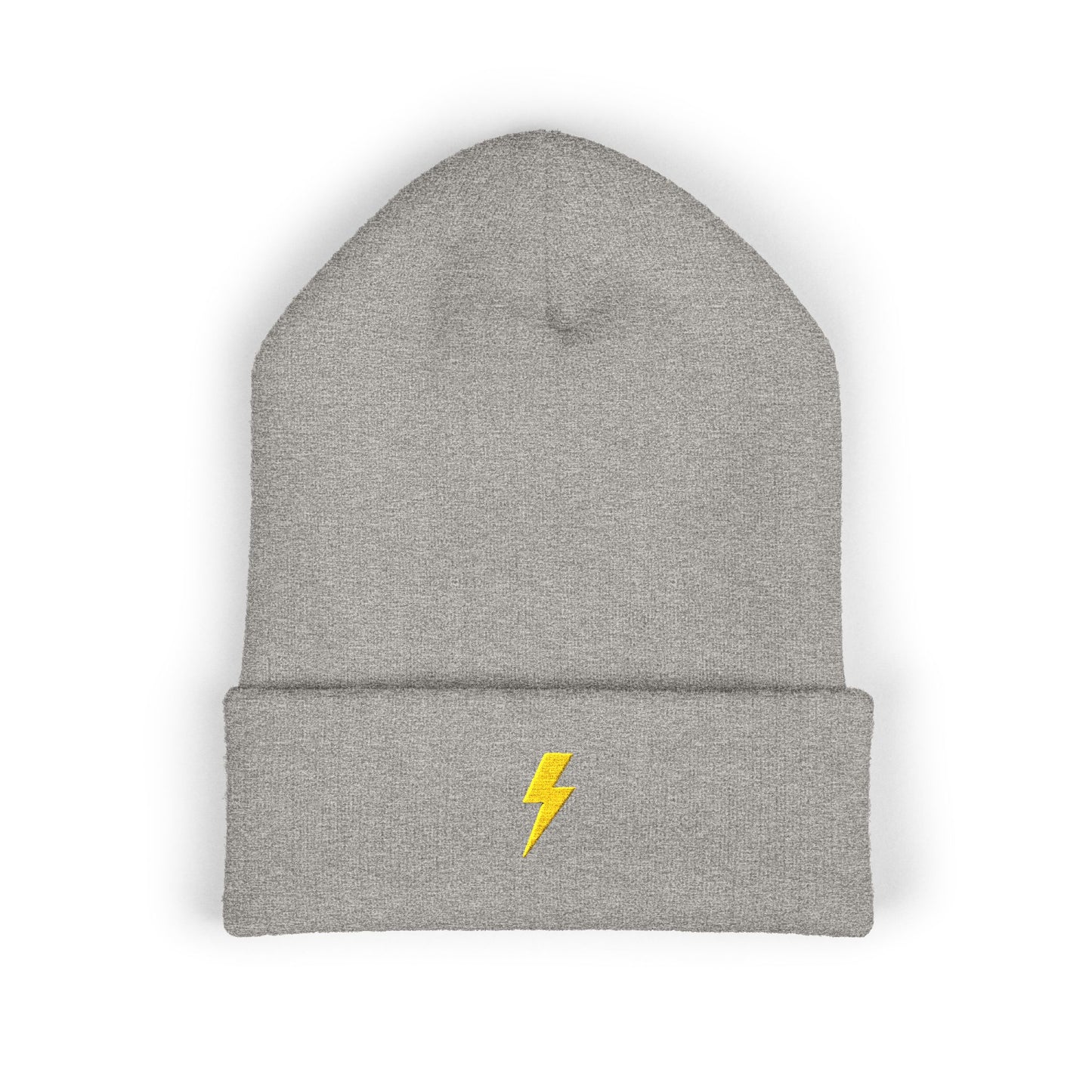 Lightning Bolt Embroidered Classic Cuffed Beanie