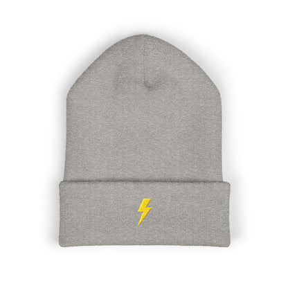 Lightning Bolt Embroidered Classic Cuffed Beanie