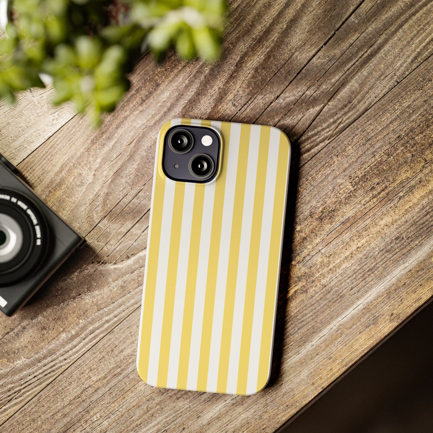 Yellow Striped Summer Slim iPhone Case