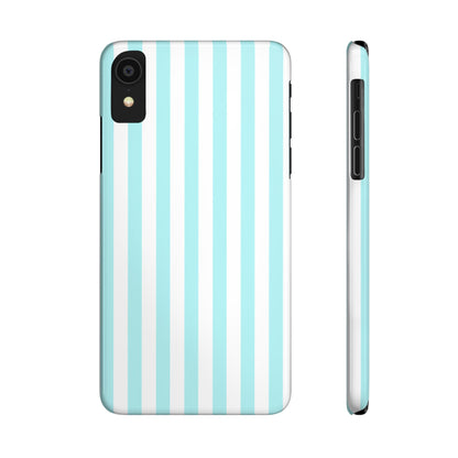 Blue Striped Summer Slim iPhone Case