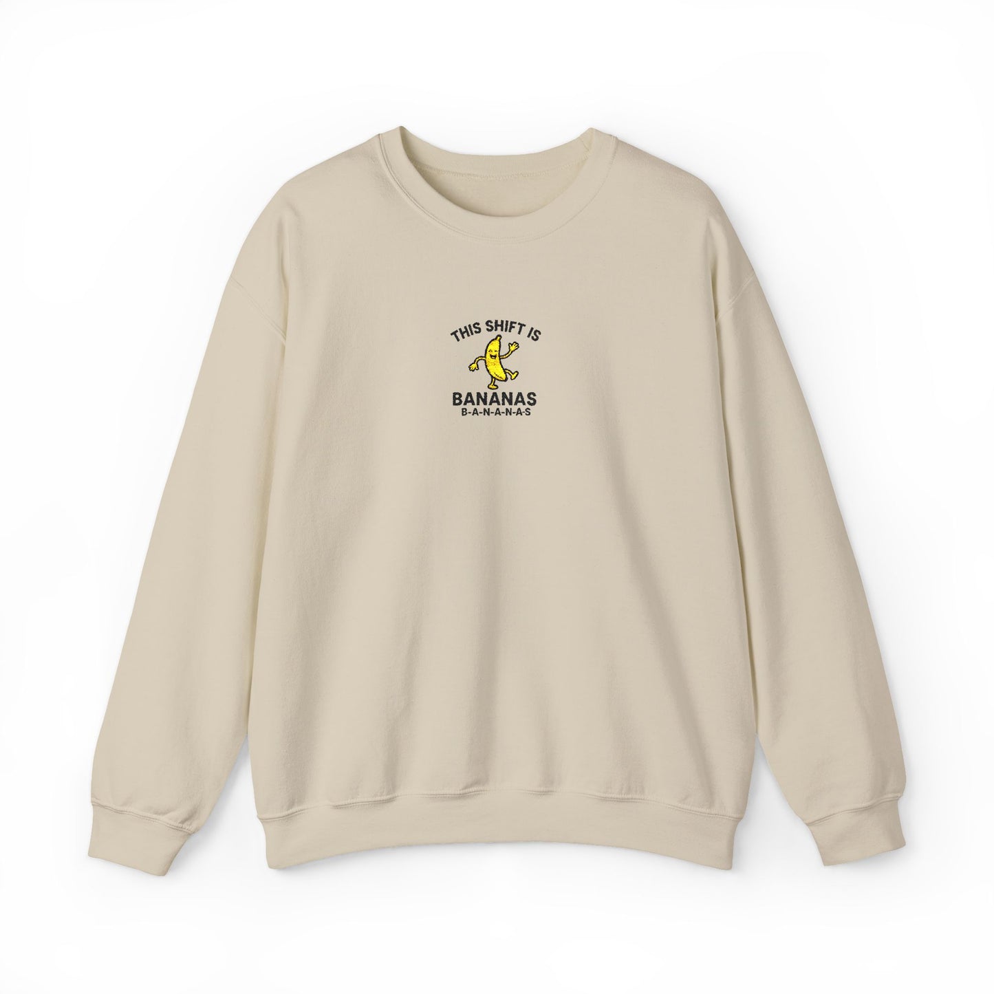 This Shift is Bananas Dancing Embroidered Crewneck Sweatshirt
