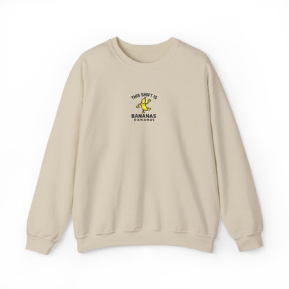 This Shift is Bananas Dancing Embroidered Crewneck Sweatshirt
