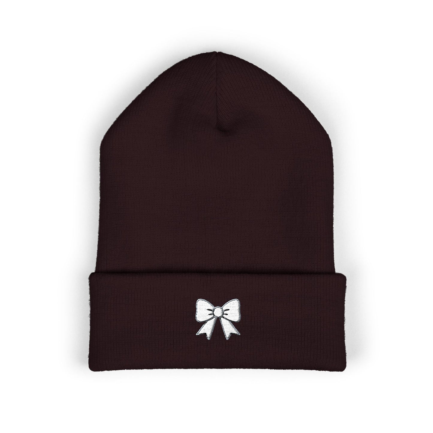 Emoji Bow Embroidered Classic Cuffed Beanie
