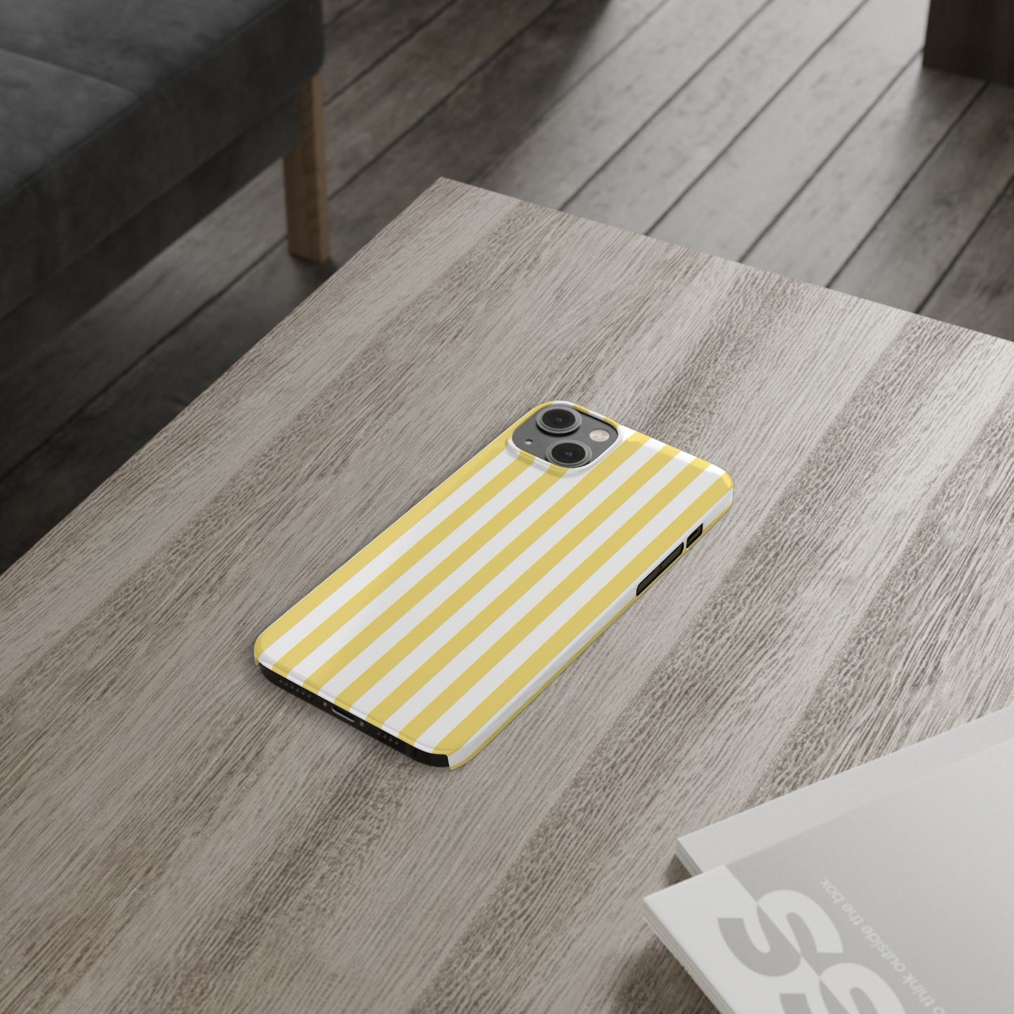 Yellow Striped Summer Slim iPhone Case