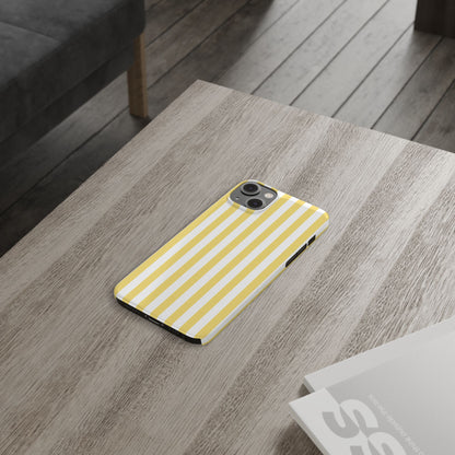 Yellow Striped Summer Slim iPhone Case