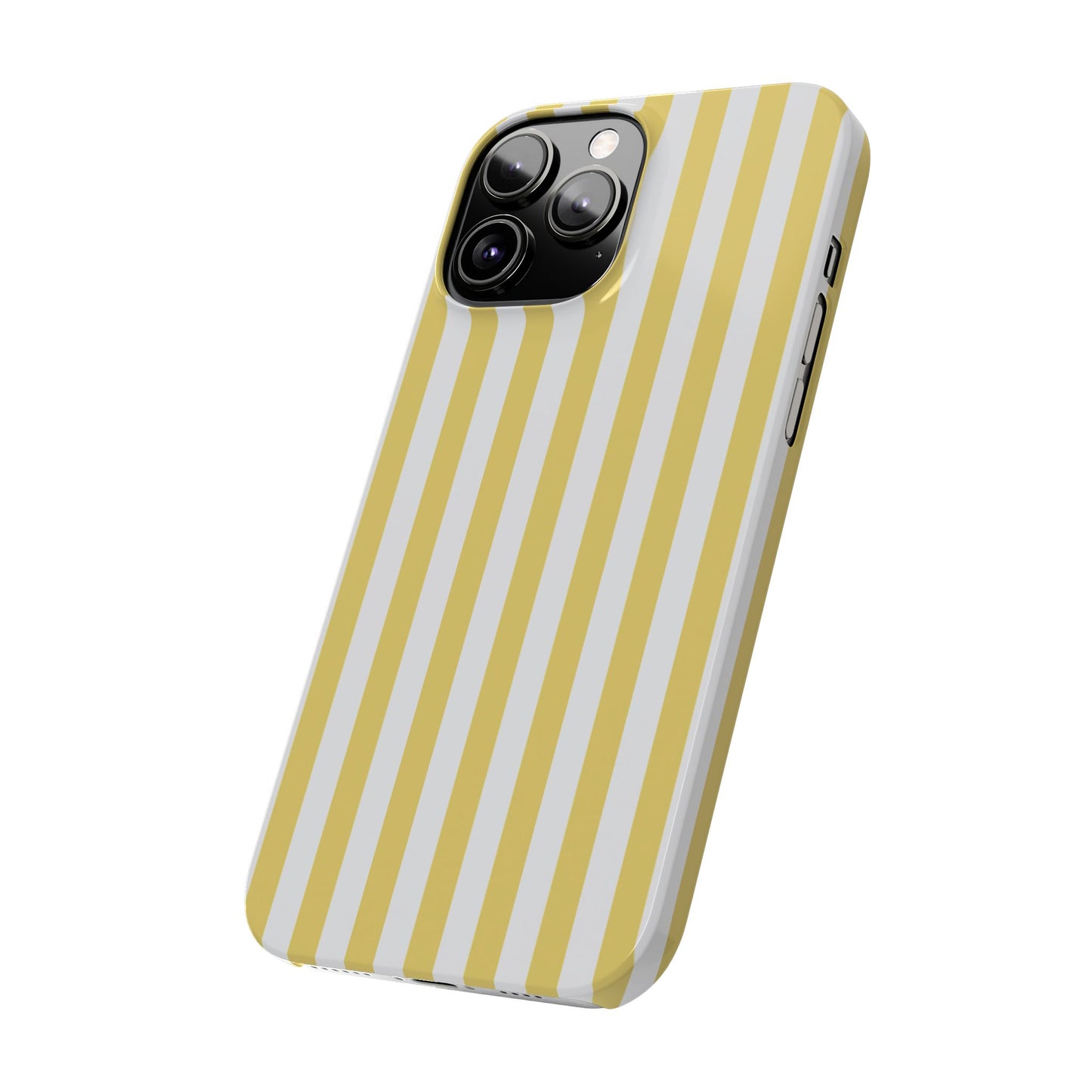 Yellow Striped Summer Slim iPhone Case