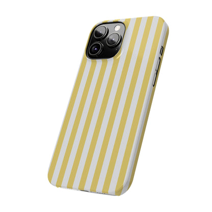 Yellow Striped Summer Slim iPhone Case