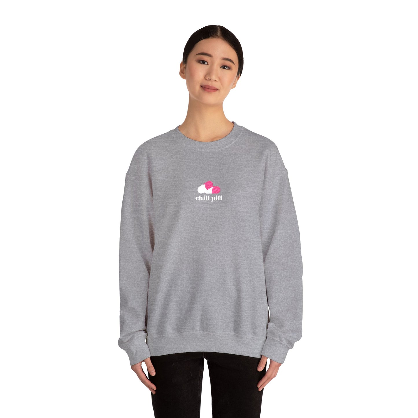 Chill Pill Embroidered Crewneck Sweatshirt