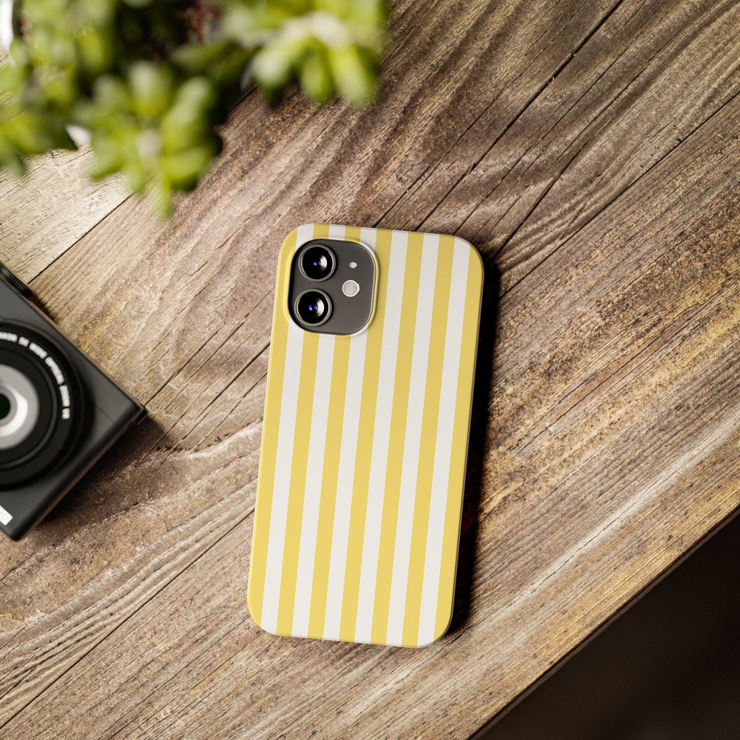Yellow Striped Summer Slim iPhone Case