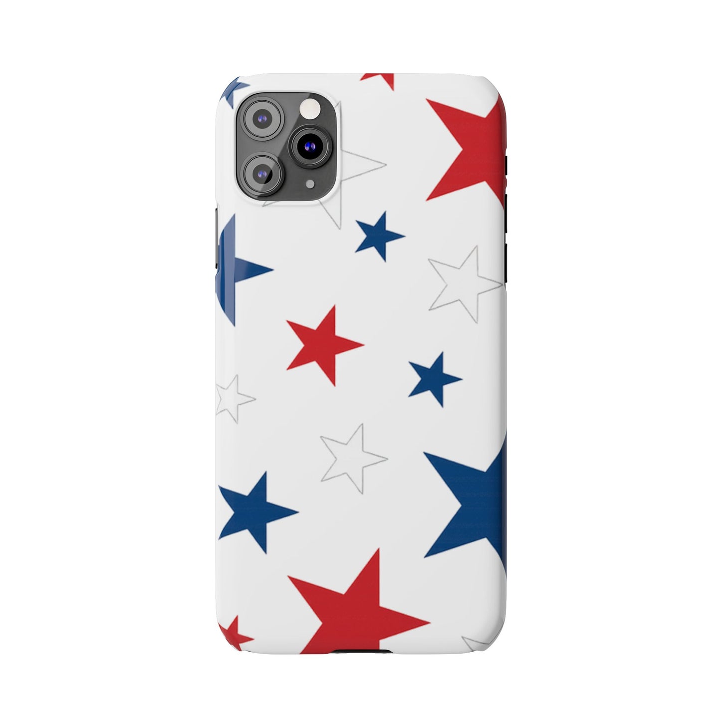 Red White and Blue Stars Slim iPhone Case