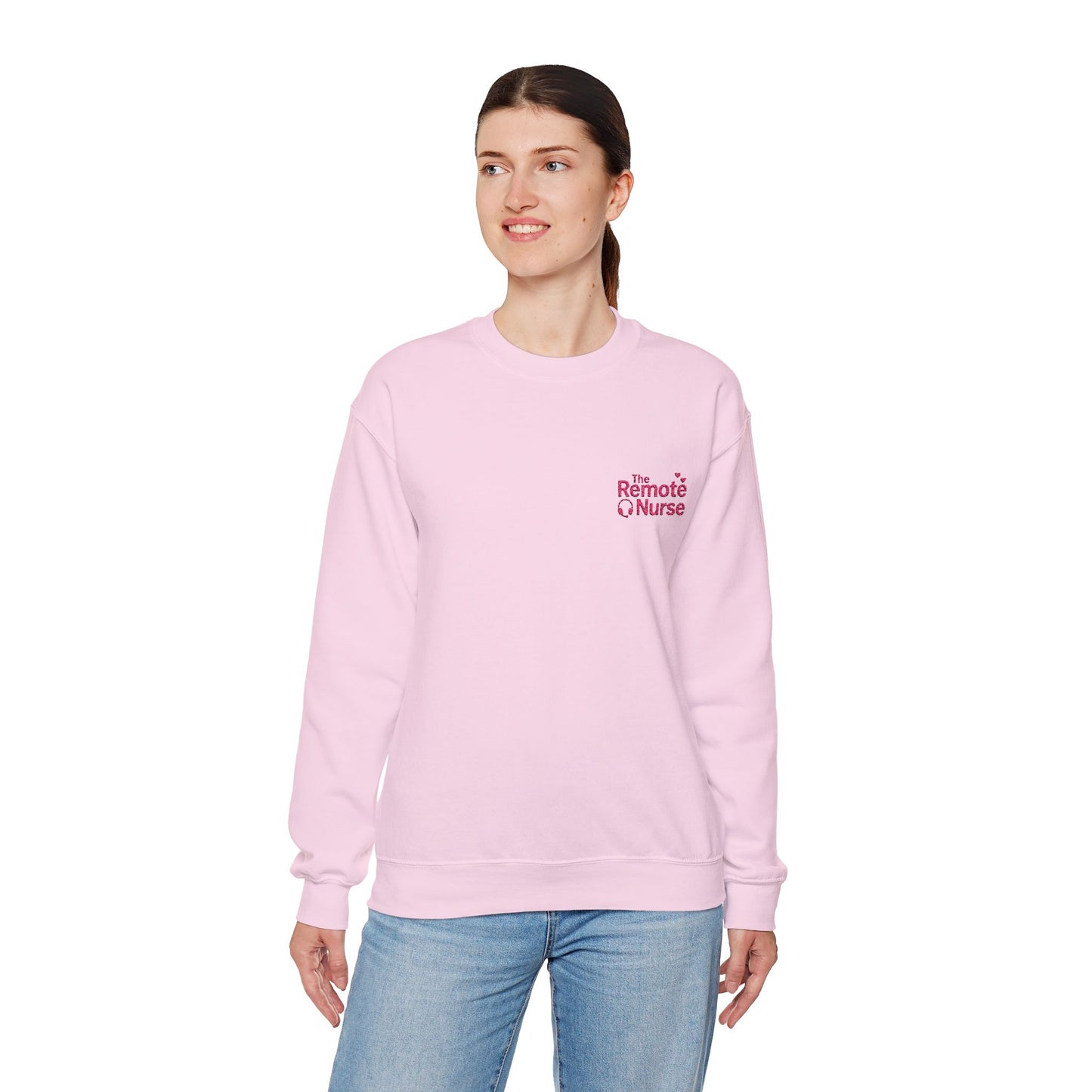 The Remote Nurse Embroidered Crewneck Sweatshirt