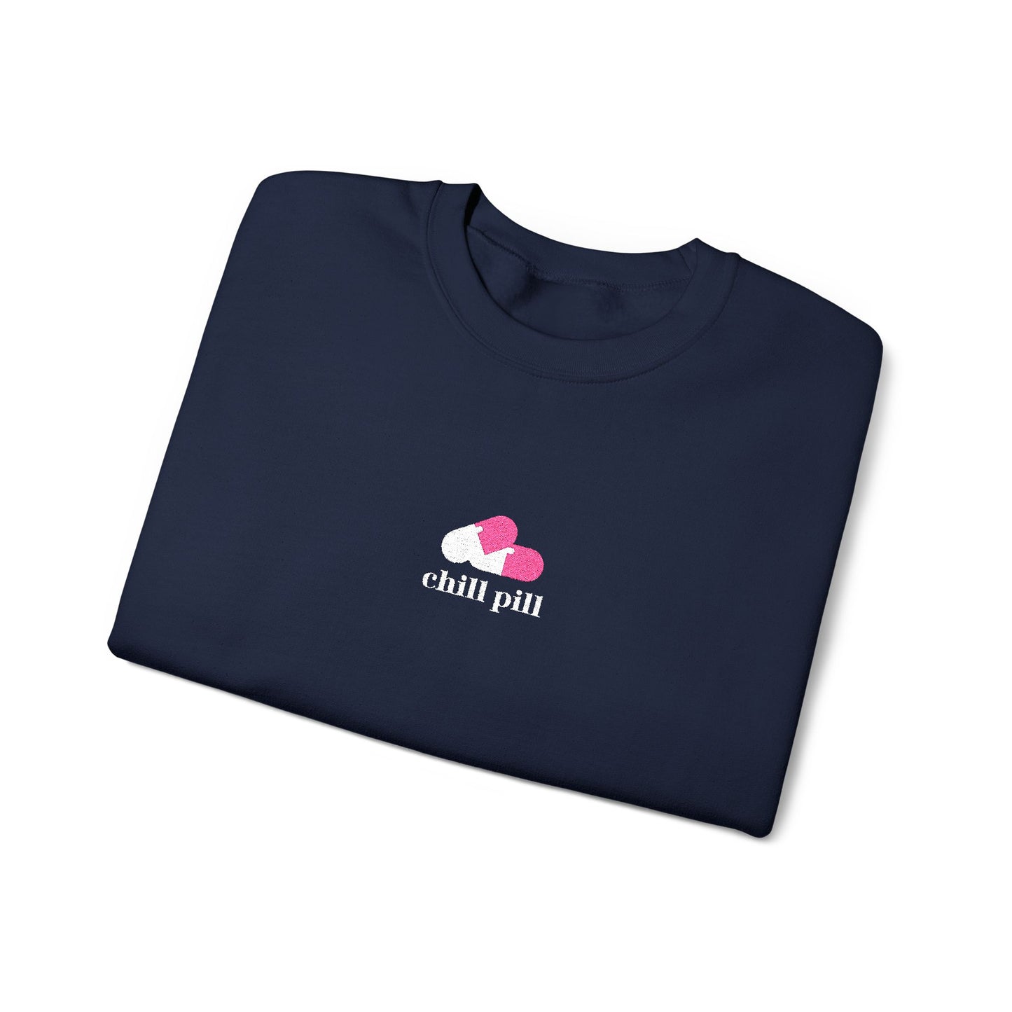 Chill Pill Embroidered Crewneck Sweatshirt