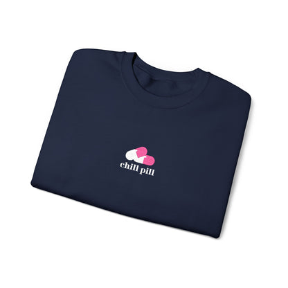 Chill Pill Embroidered Crewneck Sweatshirt
