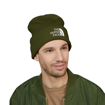 The Nurse Face Embroidered Classic Cuffed Beanie