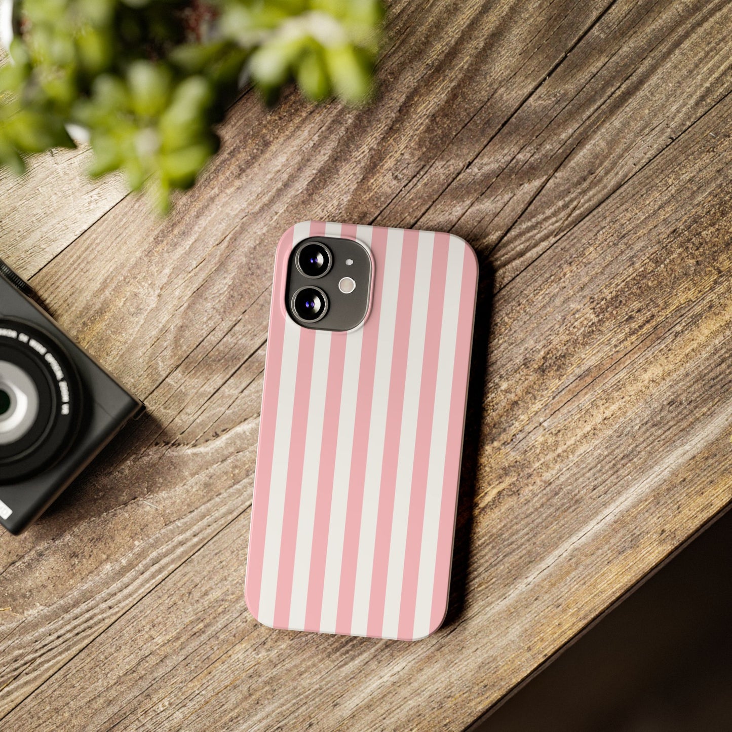 Pink Striped Summer Slim iPhone Case