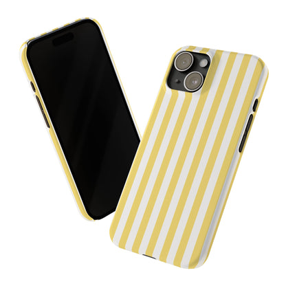 Yellow Striped Summer Slim iPhone Case