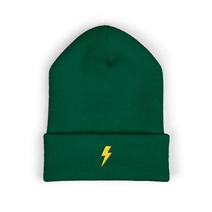 Lightning Bolt Embroidered Classic Cuffed Beanie