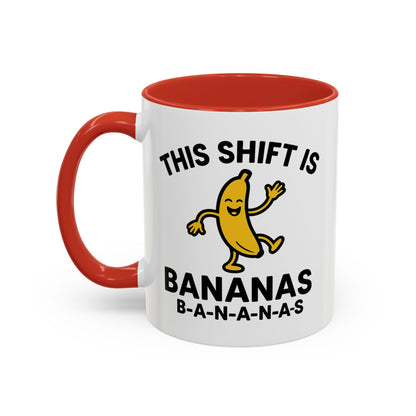 This Shift is Bananas Dancing Accent Mug (11, 15 oz)