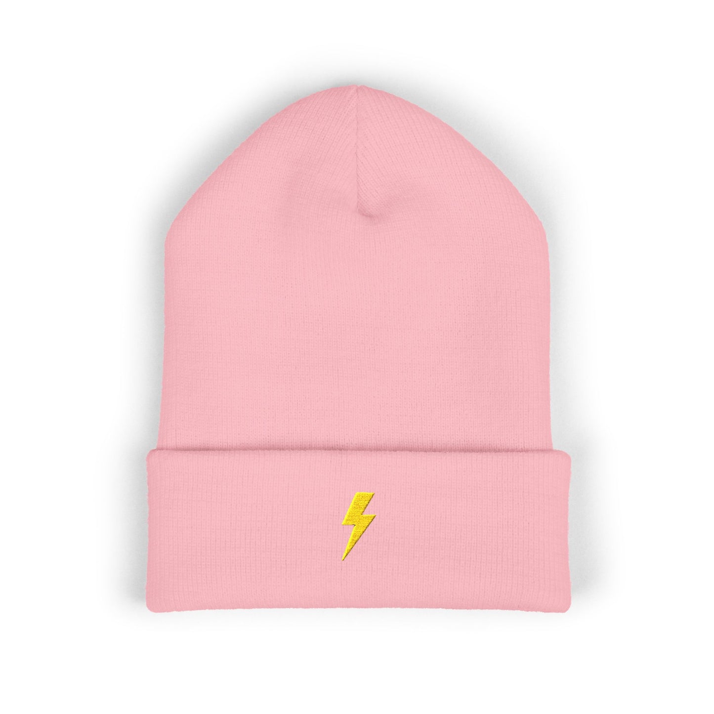 Lightning Bolt Embroidered Classic Cuffed Beanie