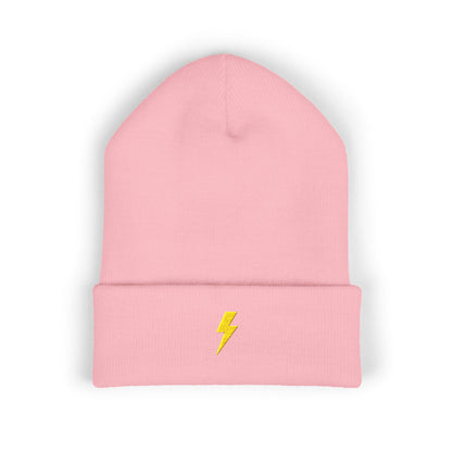Lightning Bolt Embroidered Classic Cuffed Beanie