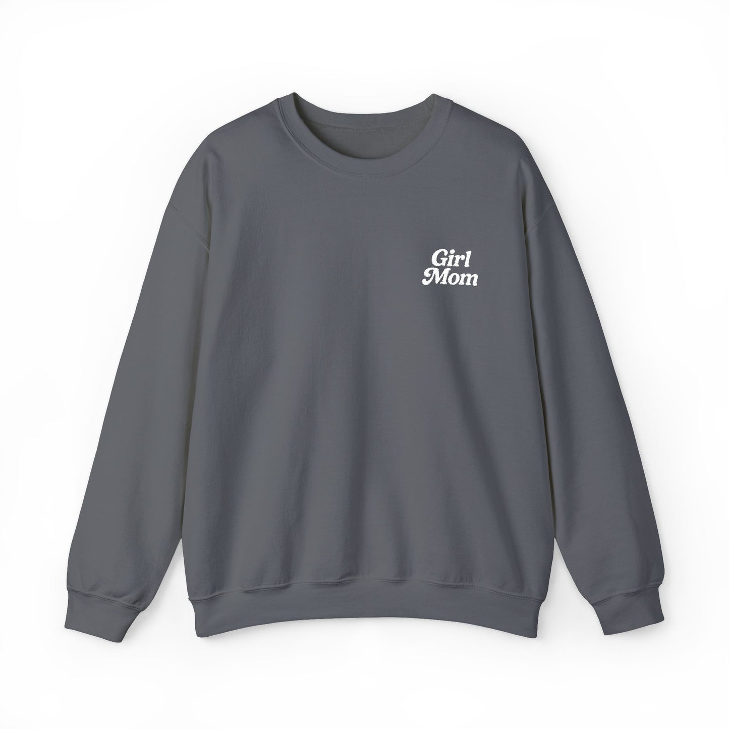 Girl Mom Retro Embroidered Crewneck Sweatshirt