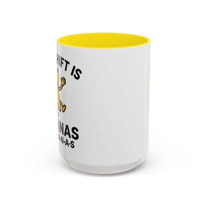 This Shift is Bananas Dancing Accent Mug (11, 15 oz)