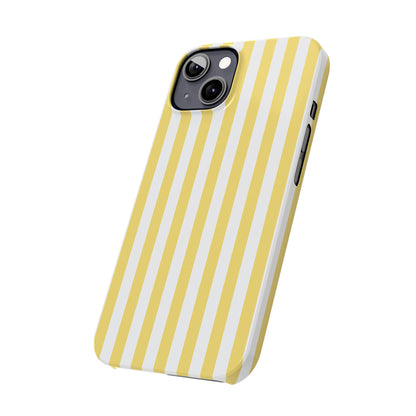Yellow Striped Summer Slim iPhone Case