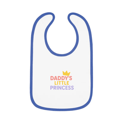Daddy's Little Princess Baby Bib with Contrast Trim
