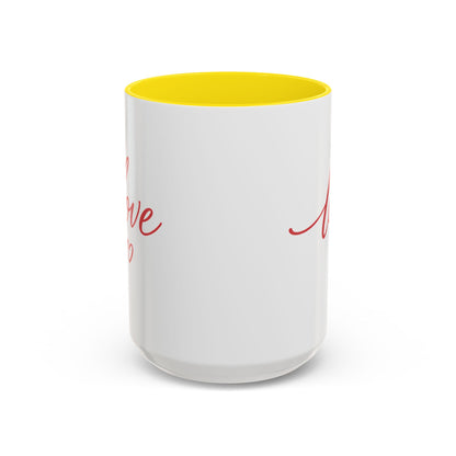 Love Script Accent Coffee Mug – Romantic Heart 11/15oz