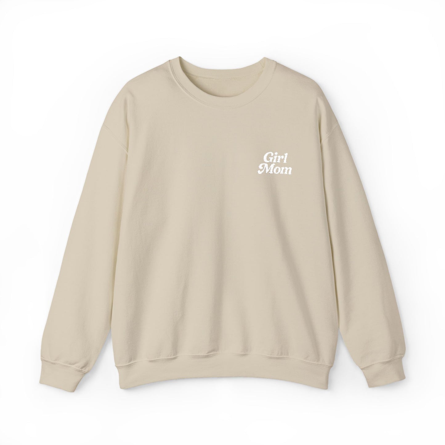 Girl Mom Retro Embroidered Crewneck Sweatshirt