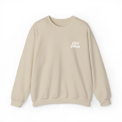 Girl Mom Retro Embroidered Crewneck Sweatshirt
