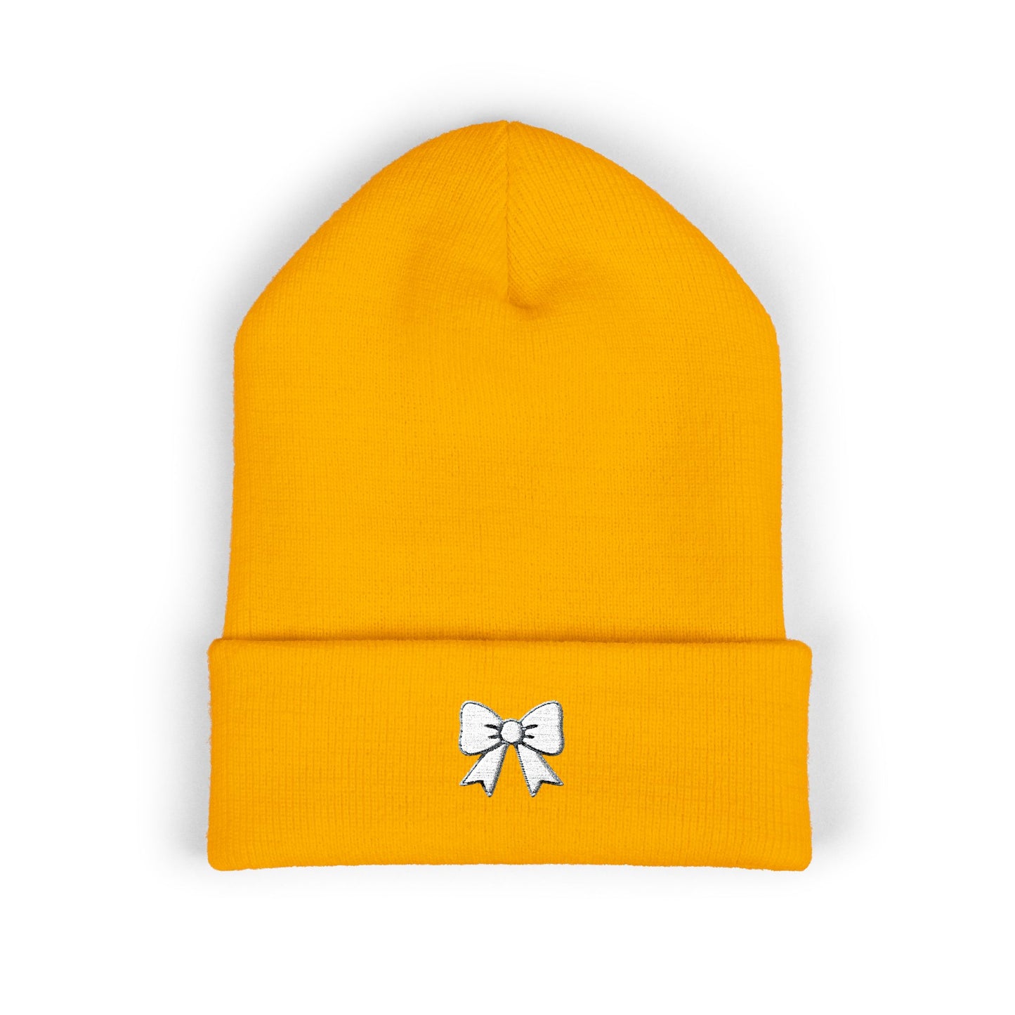 Emoji Bow Embroidered Classic Cuffed Beanie