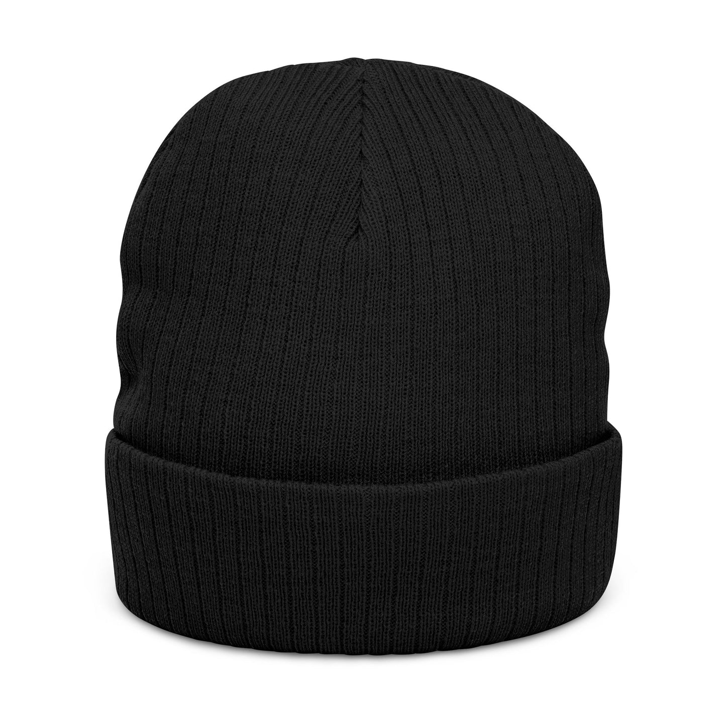 Jhora's Coffee Signature Embroidered Ribbed Beanie