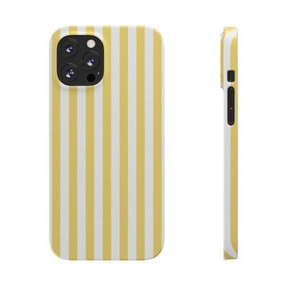 Yellow Striped Summer Slim iPhone Case