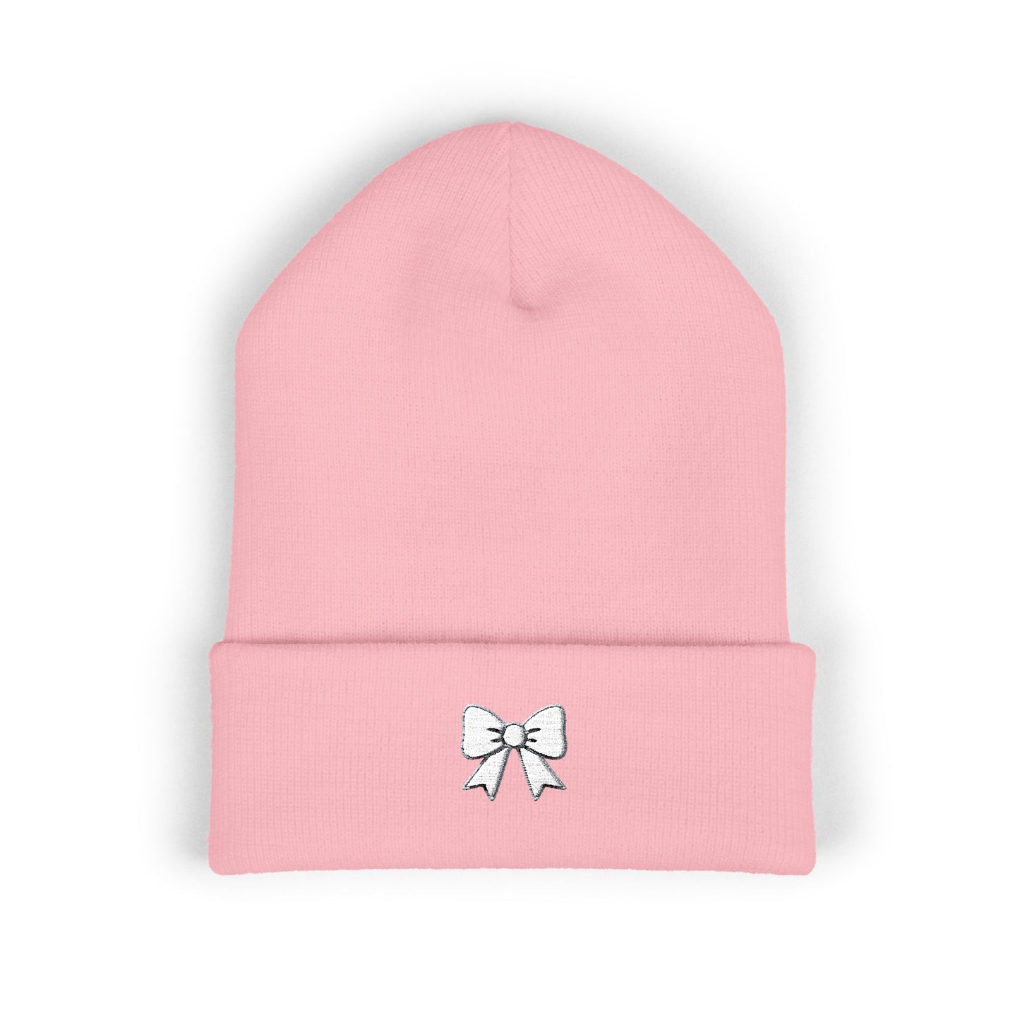Emoji Bow Embroidered Classic Cuffed Beanie