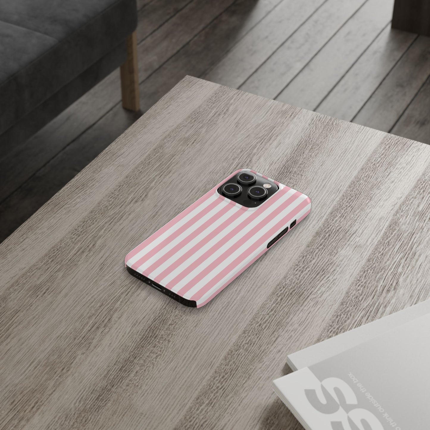 Pink Striped Summer Slim iPhone Case