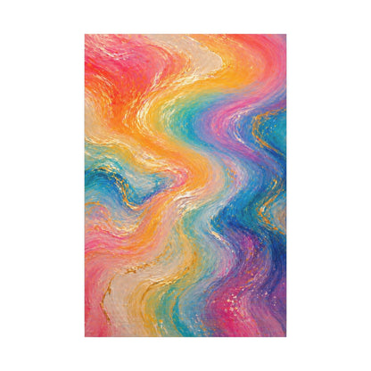 Rainbow Wave — Matte Canvas Wall Art