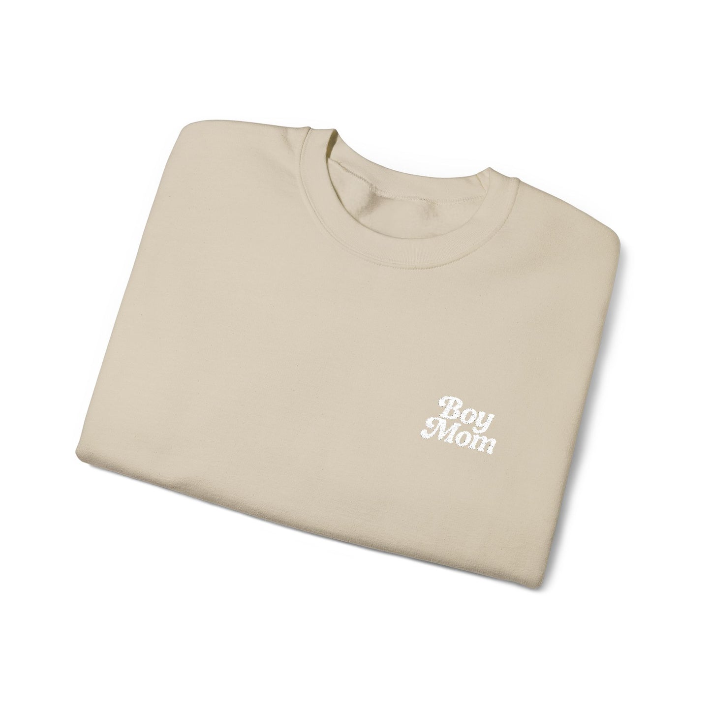 Boy Mom Retro Embroidered Crewneck Sweatshirt