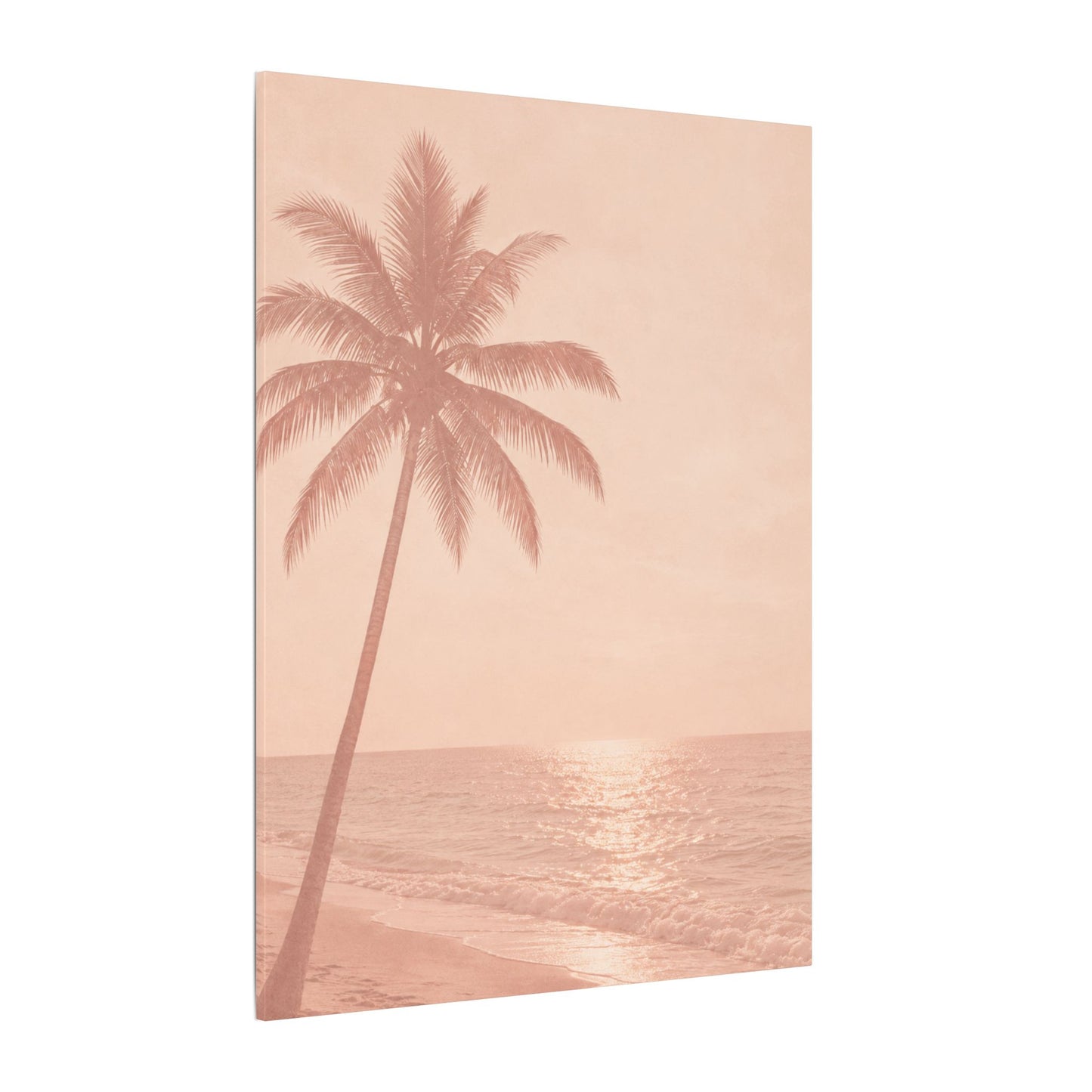 Blush Palm Beach — Matte Stretched Canvas Wall Art