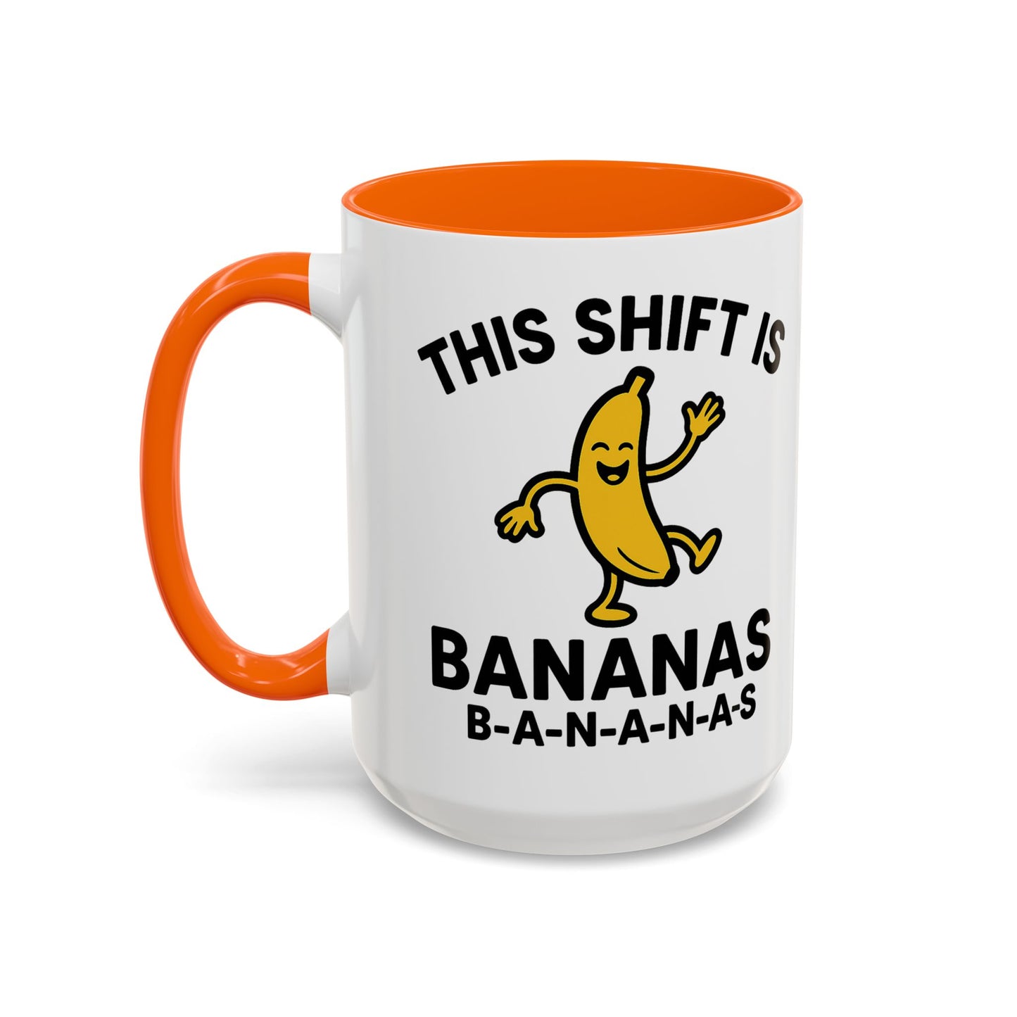 This Shift is Bananas Dancing Accent Mug (11, 15 oz)